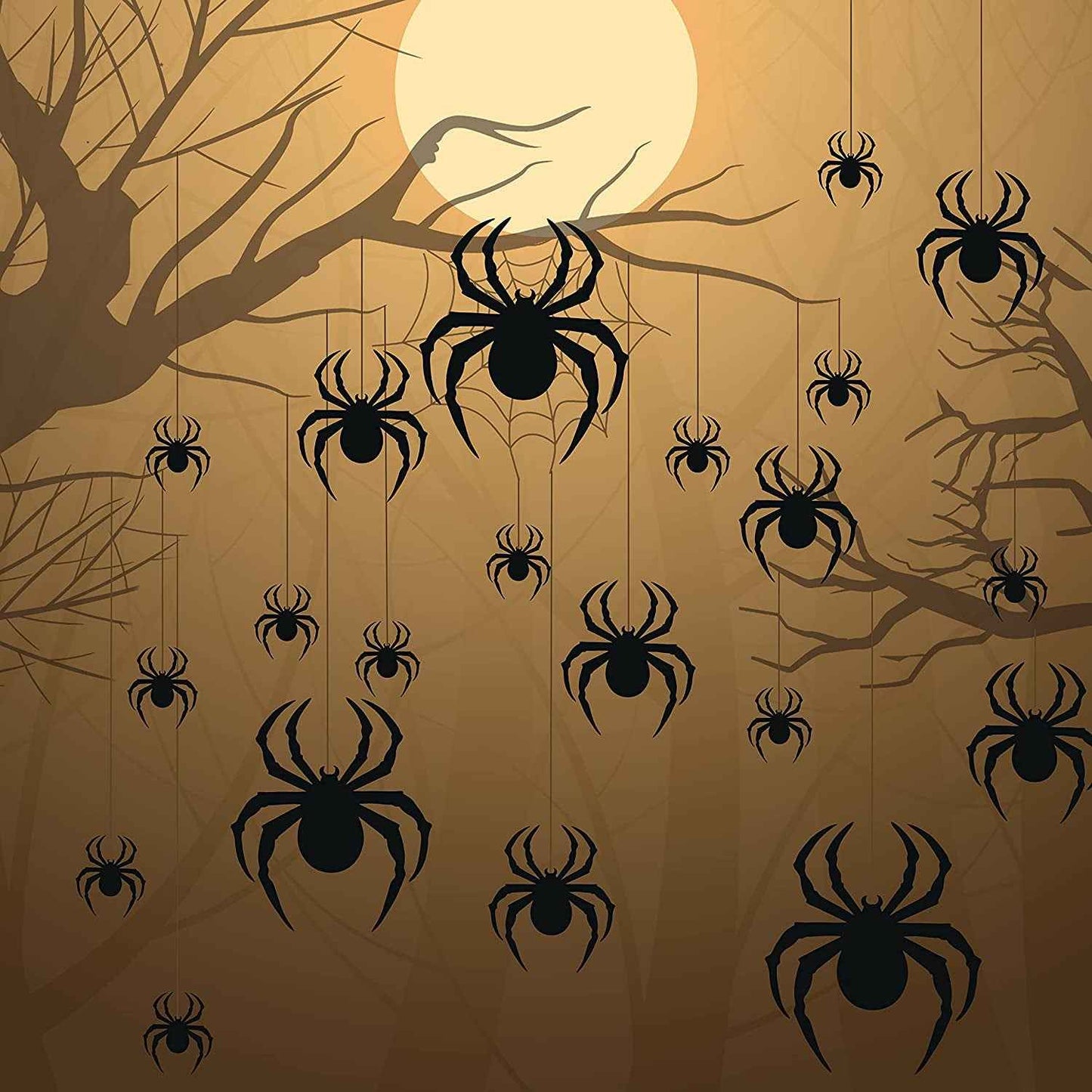 60 PCS Halloween Wall Decorations DIY Party Supplies 3D Plastic Spider Decoration Stickers, Indoor Outdoor Scary Spider Halloween Decor for Home Wall Window - BINZAAR