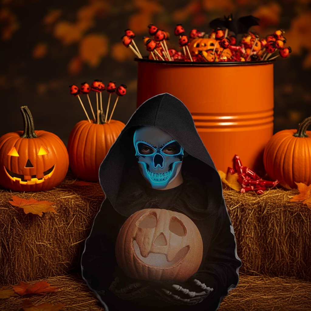 LED Halloween Scary Mask - Illuminate Your Spooky Look with an LED Halloween Mask