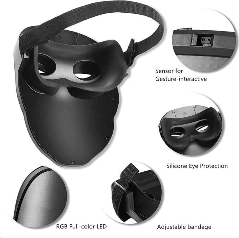 Programmable LED Mask-App Bluetooth Customizable Light-Up Face Mask for Festivals Parties Raves Cosplay Christmas Gift