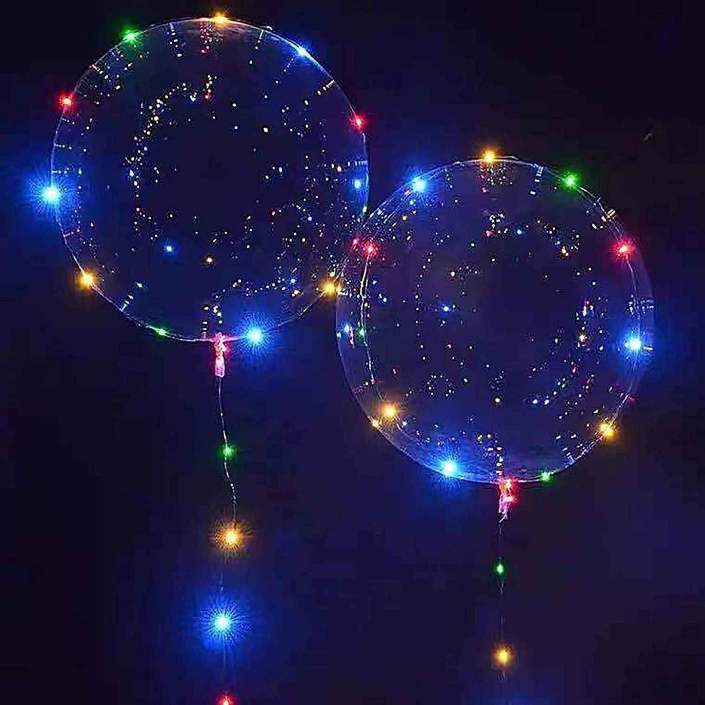6/12Pcs LED Light up Balloons Transparent Bobo Balloon for Valentines Day Decor