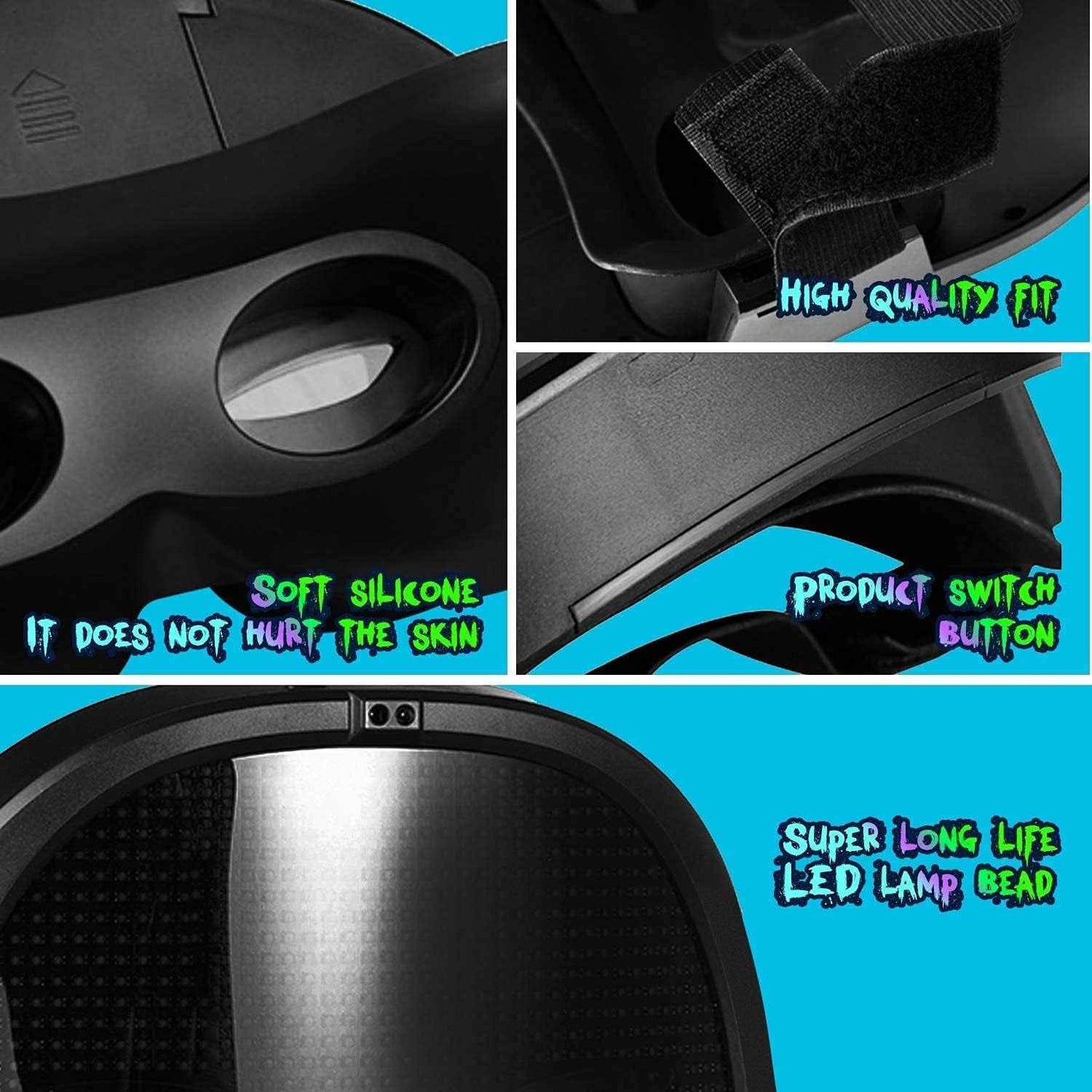 Led Light up Mask with Bluetooth Programmable,Digital Electronic Rave Shining Mask,Transforming Led Luminou Mask - BINZAAR