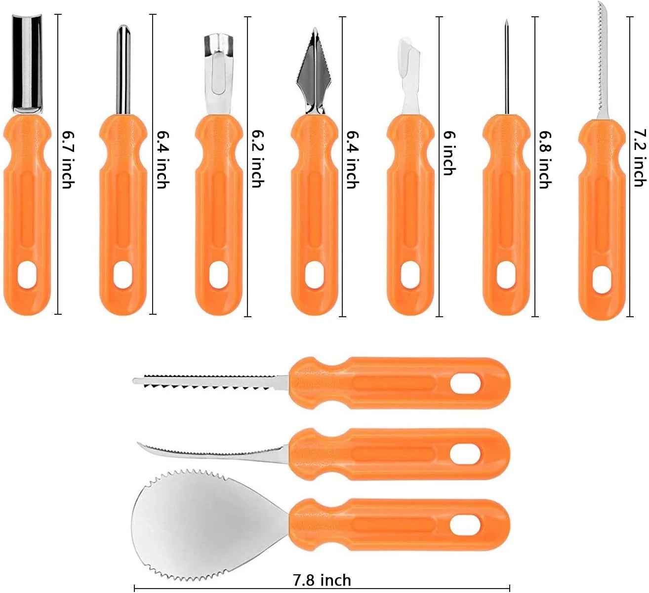 Pumpkin Carving Kit, Halloween Professional Pumpkin Cutting Supplies Tools with Carrying Bag, 10 Pcs - BINZAAR