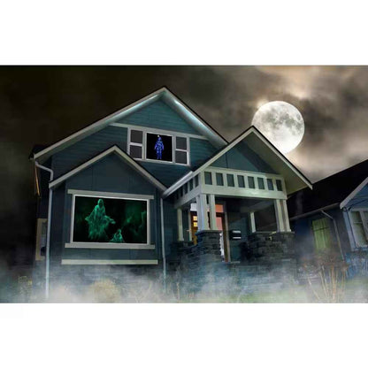 Spooky Halloween Hollusion Digital Decoration Kit Includes 8 Atmosfx Video Effects for Halloween 5.5 Ft. X 9 Ft. Screen - BINZAAR