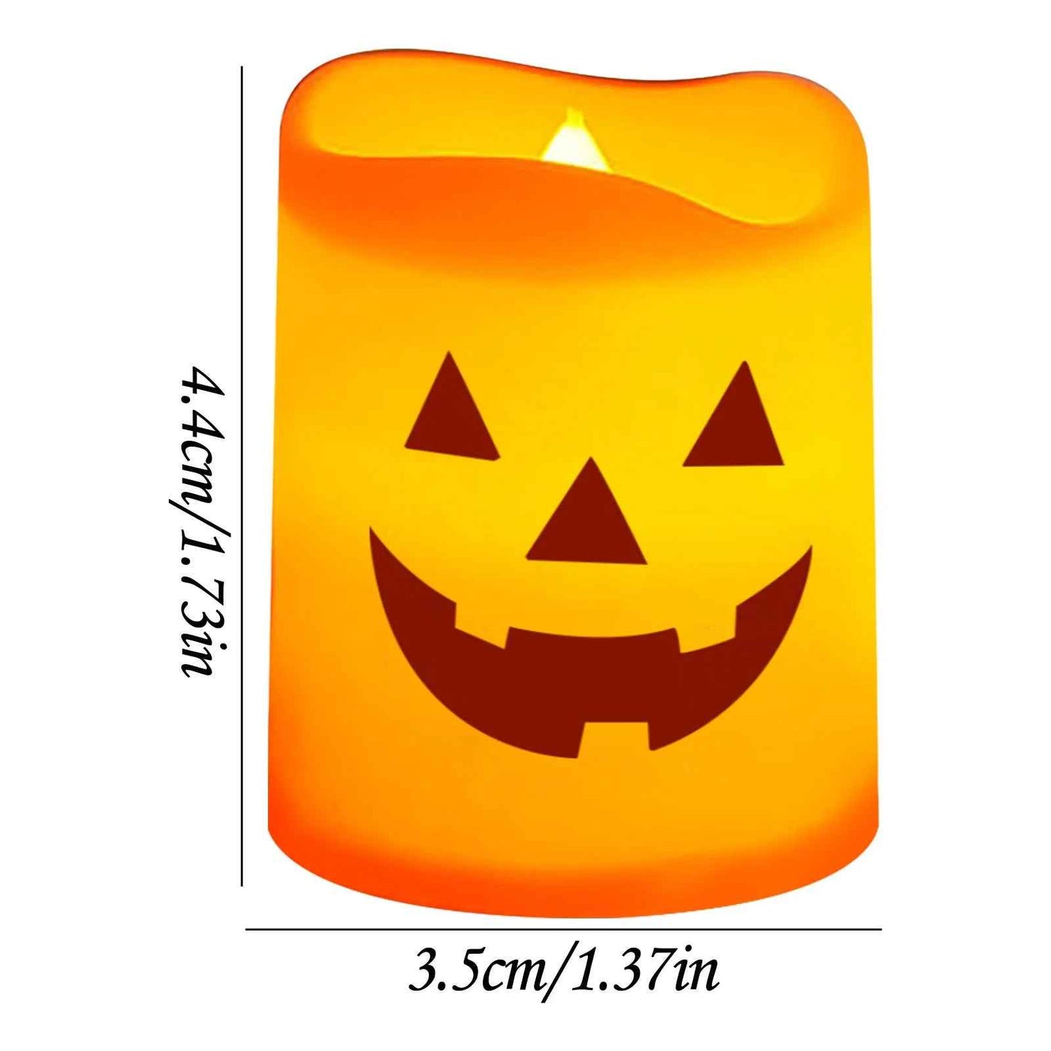Halloween Flameless Candles, Battery Operated LED Flickering Battery Pillar Candles, Spooky Fall Halloween Festival Party Decoration for Indoor Halloween Decorations Home Halloween Decor, 6Pcs - BINZAAR