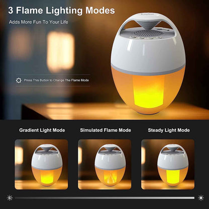 LED Flame Floating Bluetooth Speaker for Pool, IP68 Waterproof, Hot Tub with Rich Bass, HD Stereo Sound, Hands-Free Portable for Outdoor - BINZAAR