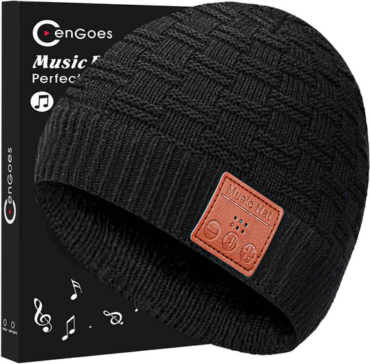 Wireless Beanie Hat with Wireless Headphones, Wireless Winter Hat Built-In HD Stereo Speakers, Wireless Music Cap for Outdoor