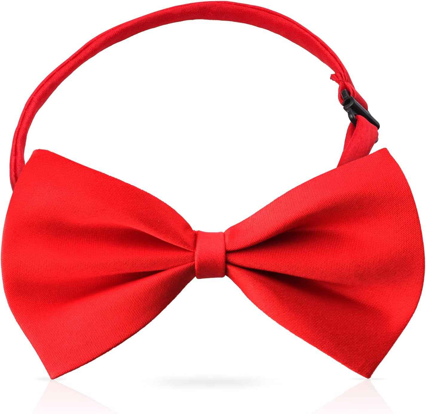 2 Pieces Pet Formal Accessories Set - Pet Top Hat with Pet Formal Necktie/Bowtie Birthday Party Gradation Halloween Costumes Accessories for Dog Cat (Red-A) One Size - BINZAAR
